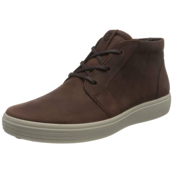 Ecco Mens Danish Design Soft 7 Chukka Boot Size 11 Brown Nubuck Leather Lace Up - Picture 1 of 12